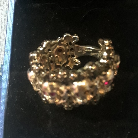 SS skull ring with rubys - Picture 2 of 4